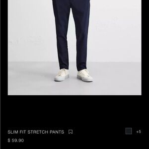 Zara blue stretch slim Pants medium men’s